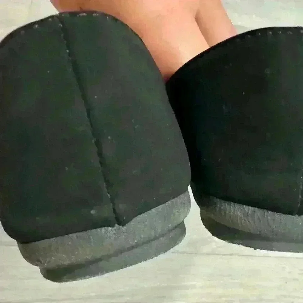 Linka Comfort Black Mary Jane Flats with Rhinestone Buckle Kids Size 1